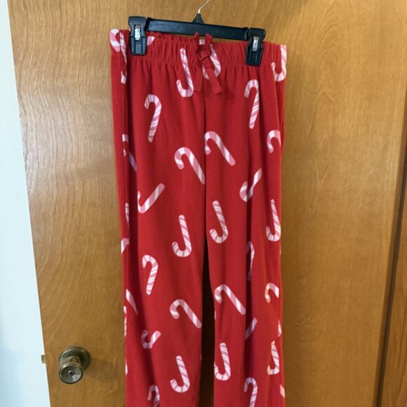 Old Navy Girls Polka Dot Candy Cane Holiday Christmas Fleece Pull On PJ Pants 14 - Picture 3 of 8